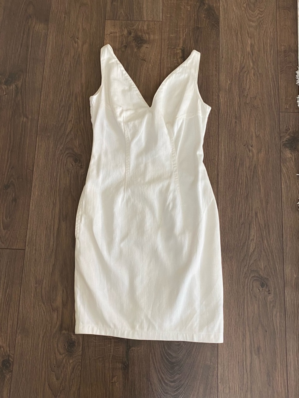 Vintage and Rare Katharine Hammett London White Cotton Sheath Dress